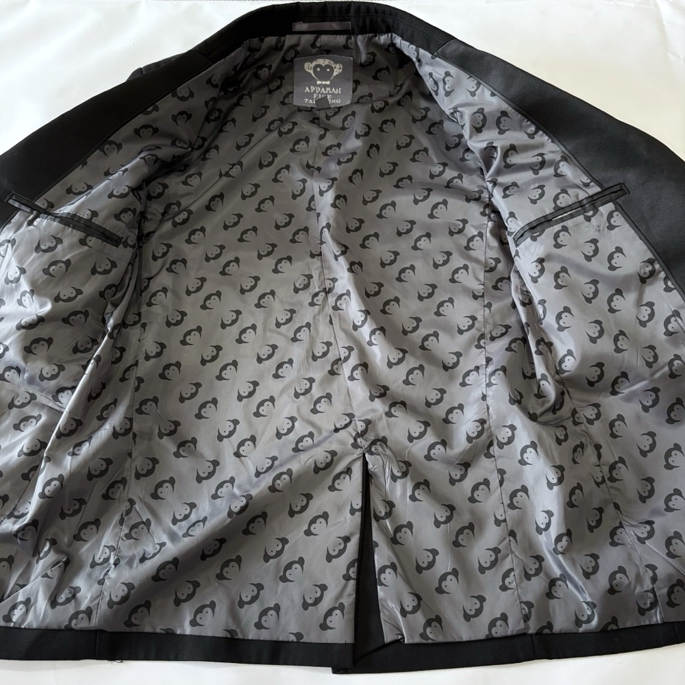 Appaman Boys Suit Size 10 Black Satin Trim Blazer Pants Formal Preppy Free Tie - Picture 3 of 13
